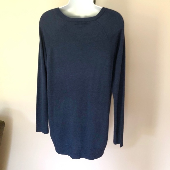 NWT Premise dark blue cashmere blend v-neck sweater size small - Picture 3 of 8